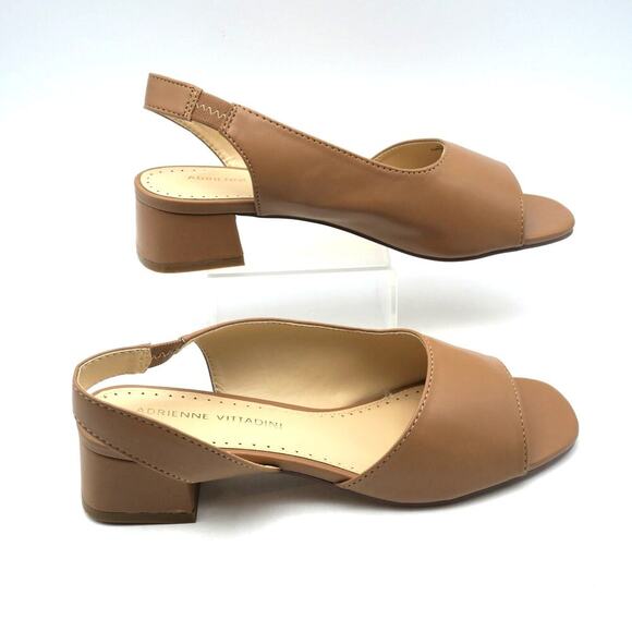 NEW Adrienne Vittadini Women's 8 Adino Slingback Sandal Tan Brown - Picture 10 of 10